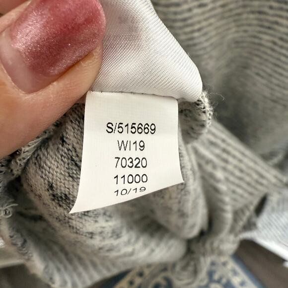 LOU & GREY  LOFT Women's L Pullover Cowlneck Sweater Gray Stripe Signature Soft - Picture 12 of 15